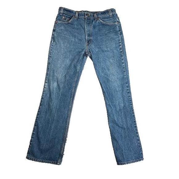 Vintage Levis Jeans Mens 35x32 Blue 517 Straight Denim Classiccore Orange tab - Picture 1 of 14